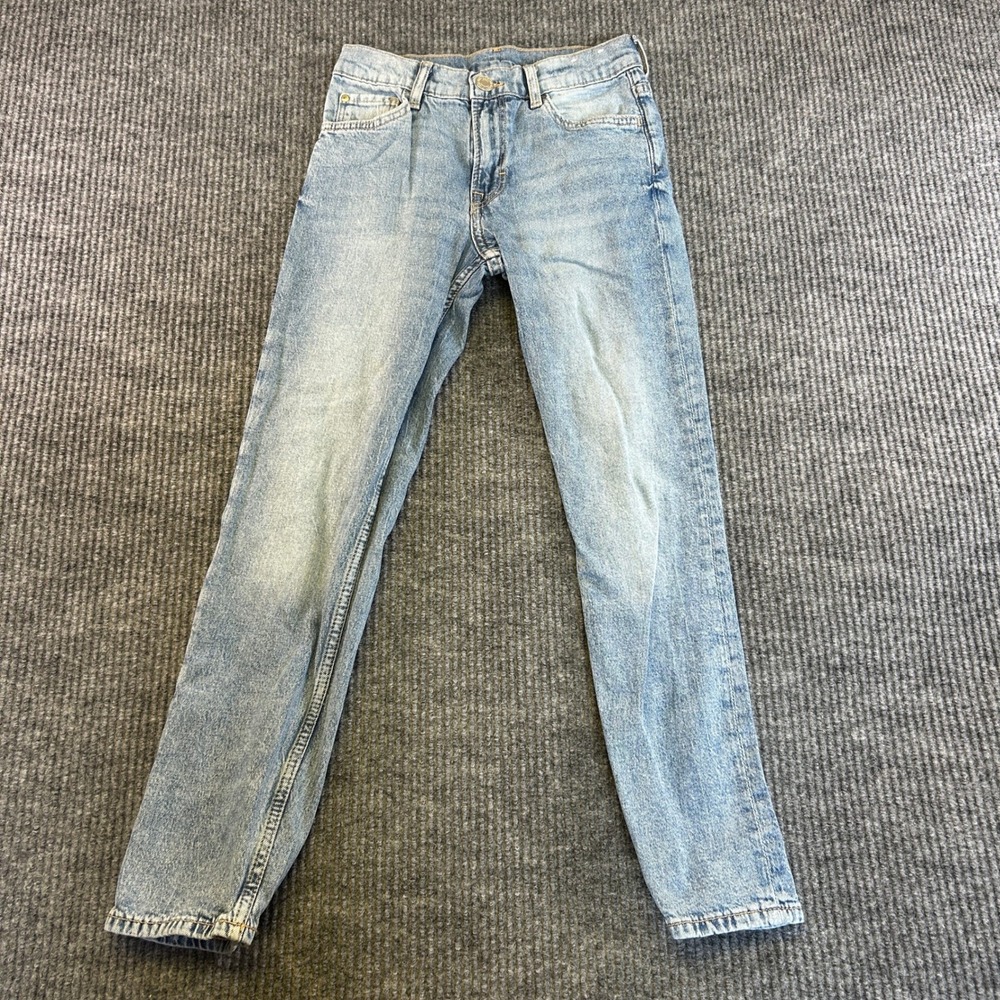 HM Boys Slim Fit Light Wash Denim Jeans Size 12 Light Blue Stretch 0803160-0